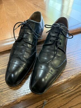 KENZO black leather shoes oxfords. Size 6 1/2. About woman’s size 10 1/2-11